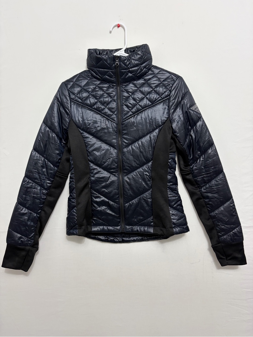 GUESS Women’s Small Size Navy Blue Quilted Puffer Jacket NWOTC65)